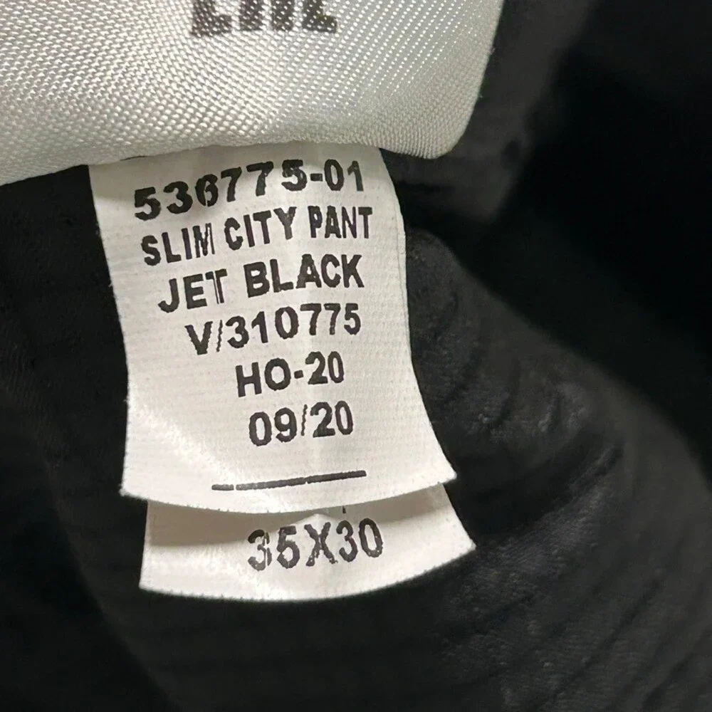 Banana Republic Men's Jet Black Tech Performance Slim Fit City Pants Size 35x30